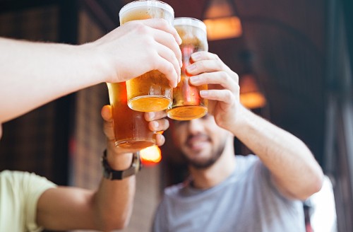 Guys Toasting Beer